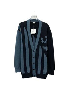 Hermès 2025 Color-Block Striped Cotton Knit Cardigan